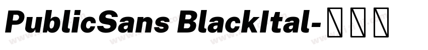 PublicSans BlackItal字体转换